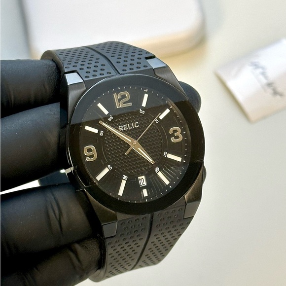Relic By Fossil Jake ZR11972 Date Black Stainless Steel 42mm Men’s Watch